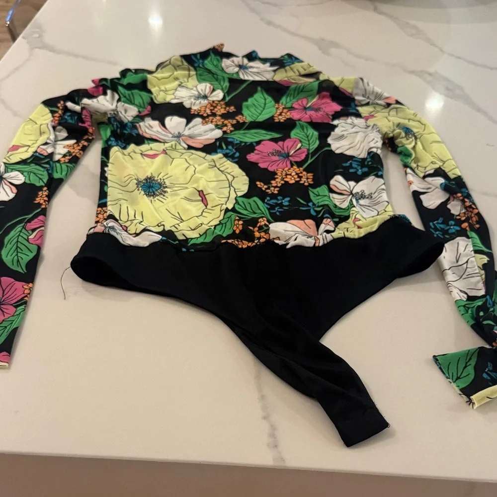 AFRM Multicolor Floral Mesh Top - Picture 3 of 4